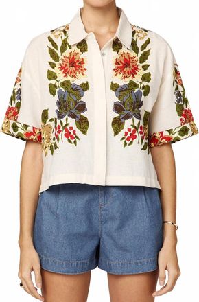 Cleobella Felicity Juliet Print Blouse In White