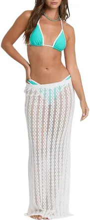 Billabong The Keys Knit Midi Cover-Up Skirt in Salt Crystal at Nordstrom, Size Medium