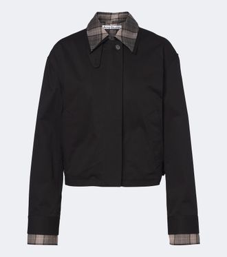 Acne Studios Layered cotton twill jacket