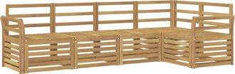 vidaXL Conjunto De Sof&aacute;s De Exterior 5 Uds. Blanco Vidaxl