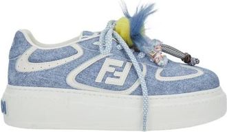 Fendi Match Low Top Platform - Dames - Sneakers - Blauw - 38 EU - Leer - Schoenen