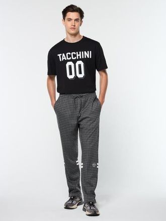 Sergio Tacchini Dallas Houndstooth Track Pant in Black Beauty at Nordstrom, Size Xxx-Large