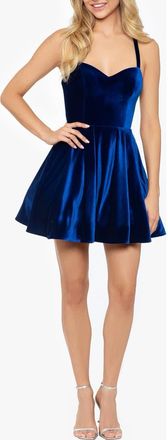 Blondie Nites Velvet Minidress in Sapphire at Nordstrom, Size 3