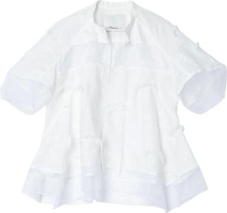 3.1 Phillip Lim Blusa con ricamo a fiori - Bianco