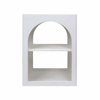 Mobili Rebecca Mesita de noche mesa auxiliar para sal&oacute;n en mdf color blanco 55x40x30