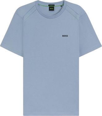 HUGO BOSS Heren Regular Crew Neck Korte Mouwen Polo Shirt (Blauw)