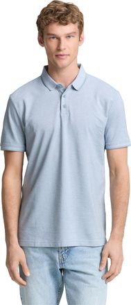 Tom Tailor Denim Poloshirt TOM TAILOR DENIM, Herren, Gr. XXL, citadel blau two tone pique, Single Jersey, Obermaterial: 100% Baumwolle, unifarben, regular fit normal, 