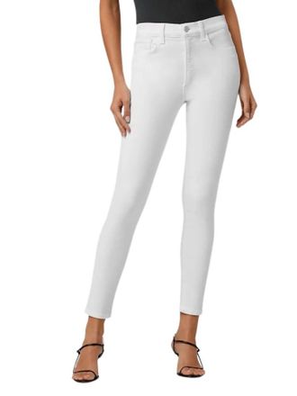 Joe's Snapback Charlie High Rise Ankle Skinny Jeans In White