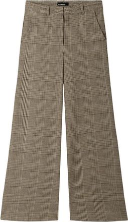 Cambio Francis Wijde Broek - Dames - Wijde Broeken - Bruin - S L32 - Polyester - Broeken