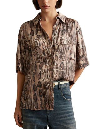 Reiss Maya Short Sleeve Printed Shirt