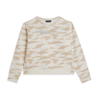 Freddy Felpa cropped con logo perlato e fantasia camouflage