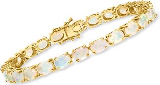 Ross-Simons Opal Tennis Bracelet in 18kt Gold Over Sterling