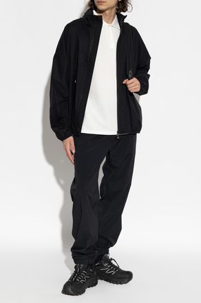 Moncler Trousers With Logo Patch, Mens, Black