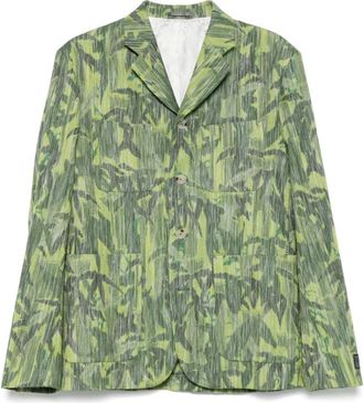 Kenzo Groene Knoopsluiting Voorjas Zakken - Heren - Blazers - Groen - L - Jassen