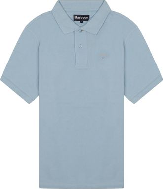 Barbour Light Blue Shirt Collar Polo