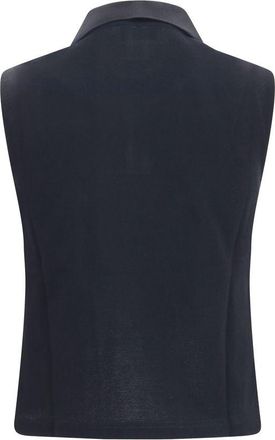 Saint Laurent Cassandre Sleeveless Polo - Black