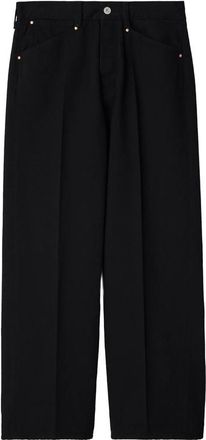 Christophe Lemaire Straight Five-pocket Pants In Black Selvedge Denim