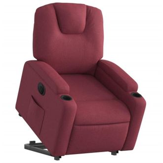 vidaXL Vidaxl - Sill&oacute;n El&eacute;ctrico Reclinable Elevable De Tela Rojo Tinto