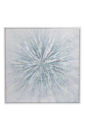 CosmoLiving by Cosmopolitan Abstract Canvas Framed Wall Art in White/Blue at Nordstrom Rack