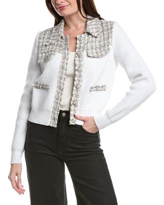Central Park West Tweed Sweater Jacket