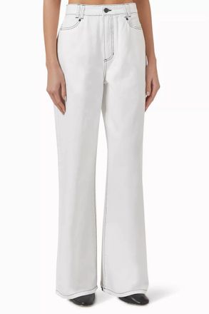 Shona Joy Hana Straight Leg Jean In Ivory