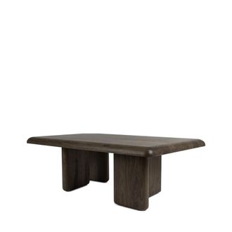 Koketto Home Mesa de centro de madera color nogal con tapa de 120 cm