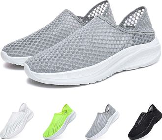 Generic Mens Womens Breathable Mesh Runing Shoes Lightweight Walking Shoes Outdoor Sports Casual Beach Sandals u27 Grey