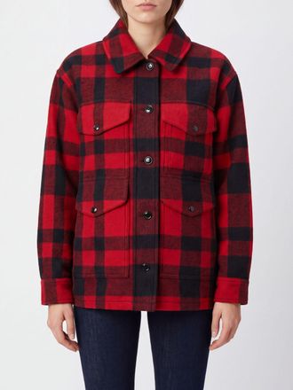Filson Giacca a camicia in lana con motivo tartan e tasche con patta