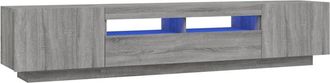 vidaXL Vidaxl - Set Muebles Tv Con Leds 2 Pzas Madera Contrachapada Gris Sonoma
