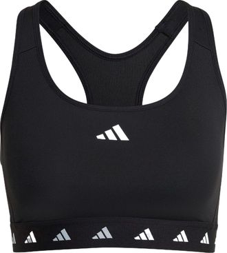adidas (WMNS) adidas Powerreact Training Medium-Support Techfit Bra Asia Sizing Black White HN7273