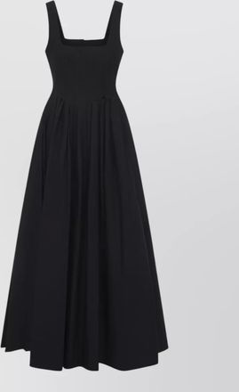 Sportmax giro midi dress square neck flared skirt