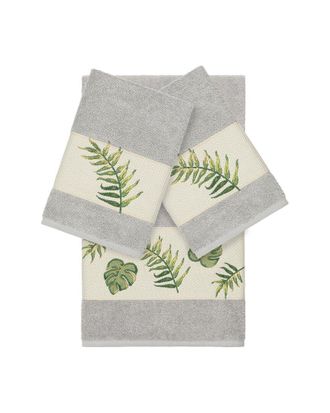Linum Home Textiles Zoe Turkish Cotton 3Pc Embellished Towel Set
