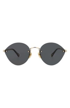 Chlo&eacute; 58mm Gradient Oval Sunglasses in Gold Gold Grey at Nordstrom Rack