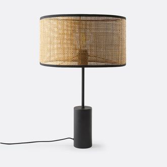 La Redoute Interieurs Tafellamp van metaal en rotan, Cara