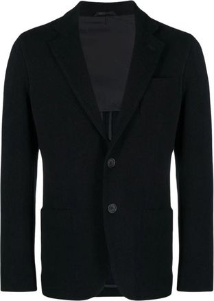 Giorgio Armani Visgraat Wolmix Blazer - Heren - Blazers - Blauw - L - Wol - Jassen