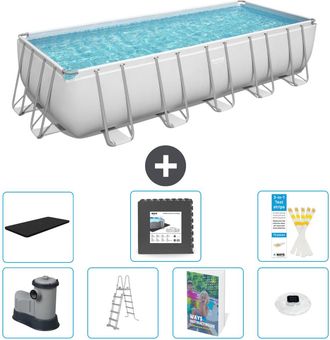 Bestway Piscina Bestway Power Steel Rectangular - 640x274x132 Cm - 8-piezas S608