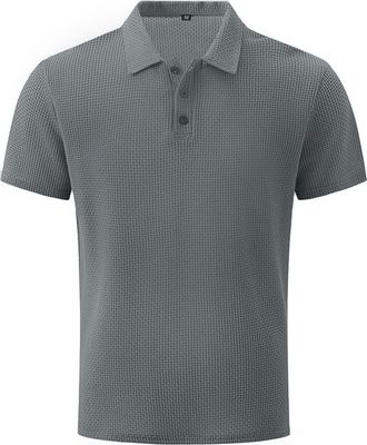 Generic Elavure - The Polo Shirt, Mens Short Sleeve Plain Stretch Pique Polo Shirt Quick Dry Casual Workout Tshirt