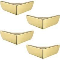 OEM Gold - Patas De Metal Macizo De 50 Mm Para Muebles De Cocina, Mesas De Centro, Armarios, Camas, Sof&aacute;s Y Sillas, Color Plata, Silenciosas, Antideslizan