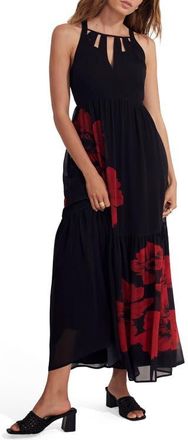 Mint Velvet Floral Keyhole Maxi Dress in Red at Nordstrom, Size 10