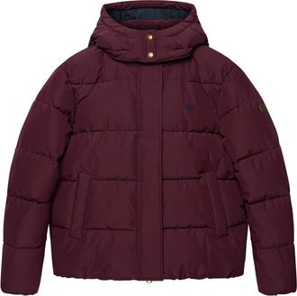 Superdry Premium Hooded Puffer Jacket - Dames - Jassen - Paars - Maat: L Poliester