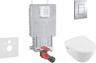 GROHE Uniset - Conjunto De Inodoro Suspendido + Inodoro Y Asiento Villeroy & Boch 38643set-kb