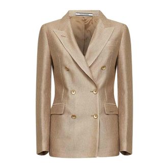 Tagliatore Blazers, female, Beige, Size: 2XS Tagliatore Jackets