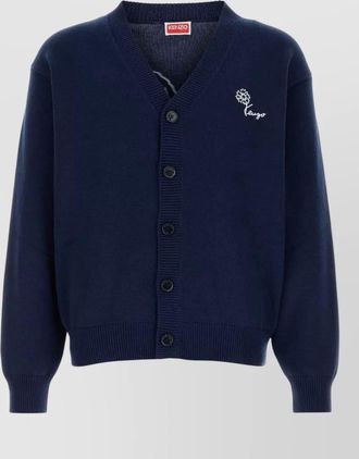 Kenzo ribbed v-neck wool-blend cardigan
