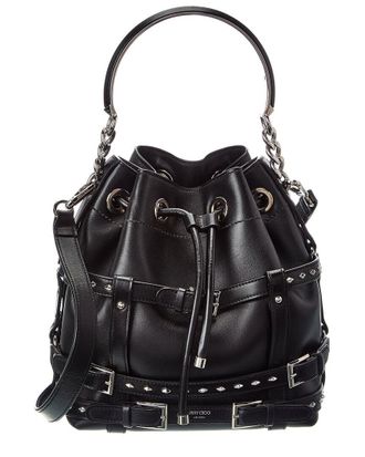 Jimmy Choo London Bon Bon Leather Bucket Bag
