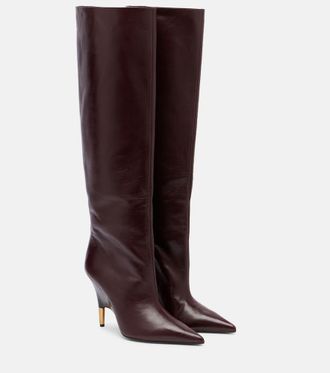 Khaite Bella 100 leather knee-high boots