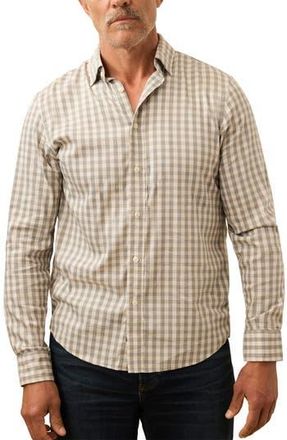 Faherty The Movement Stretch Cotton Blend Twill Button-Up Shirt in Wind Grey Gingham at Nordstrom Rack, Size Xx-Large