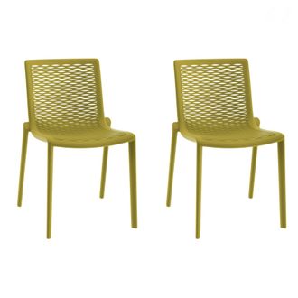 Resol Set 2 Sillas Interior, Exterior Verde Oliva Netkat Resol