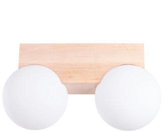 Sollux Lighting Design Deckenlampe Bulbo 2-Flammig, Holz