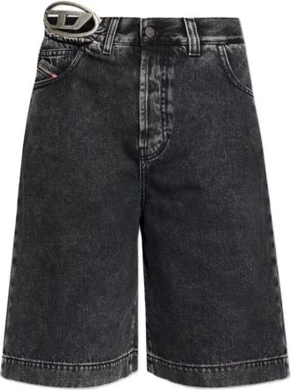 Diesel Dames, Korte broeken, Zwart, Maat: W25 Denim