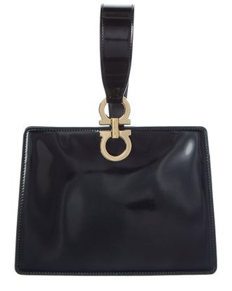 Ferragamo Ferragamo Gancini Mini Leather Clutch
